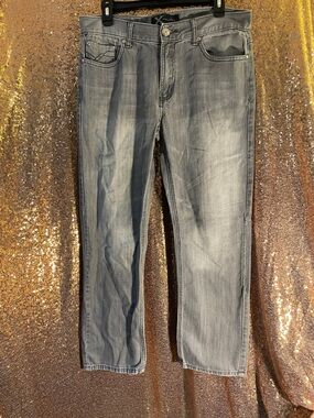 Men's Light Grey Bootcut Jeans